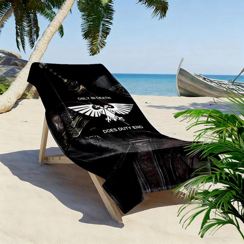 Imperium of Man Print Beach Towel, Large Soft Quick Dry Towel for Beach Camping Swimming