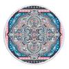 Telo Mare Rotondo Mandala con Frange Microfibra Assorbente Tappetino Copriletto Arazzo Coperta Asciugamano da Piscina da Bagno