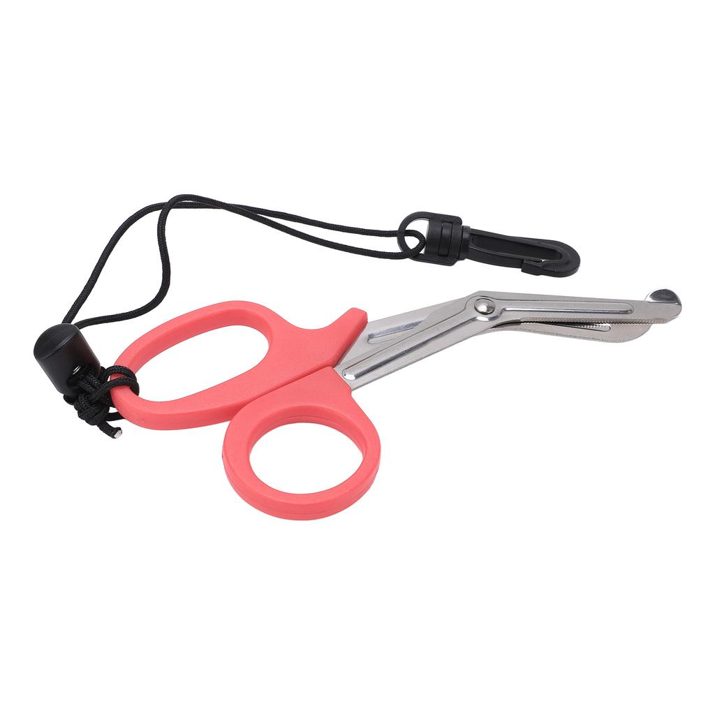 Dive Shears Safety Scuba Diving Scissors Stainless Steel Scuba Diver Shears with Lanyard and