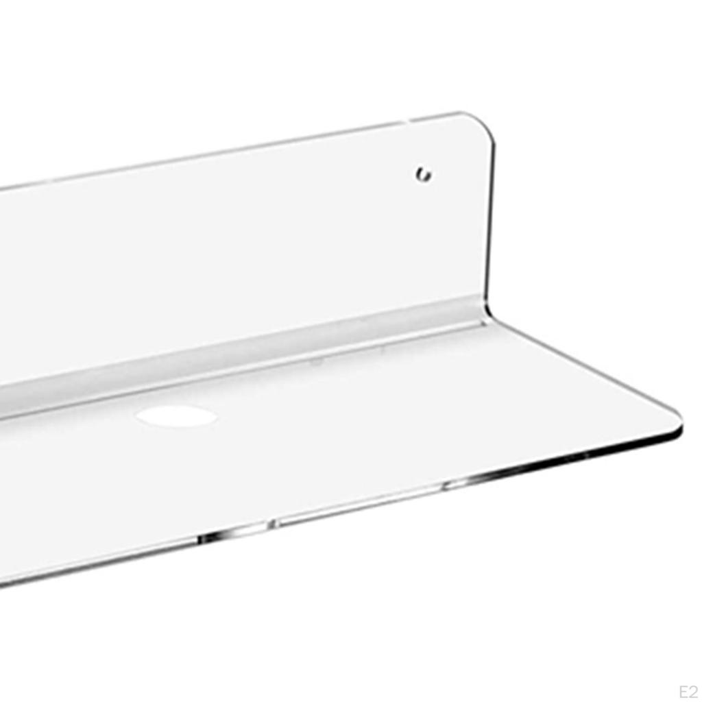 1 paar Wall Shelf Hanging Rack Multi-purpose Clear/Black