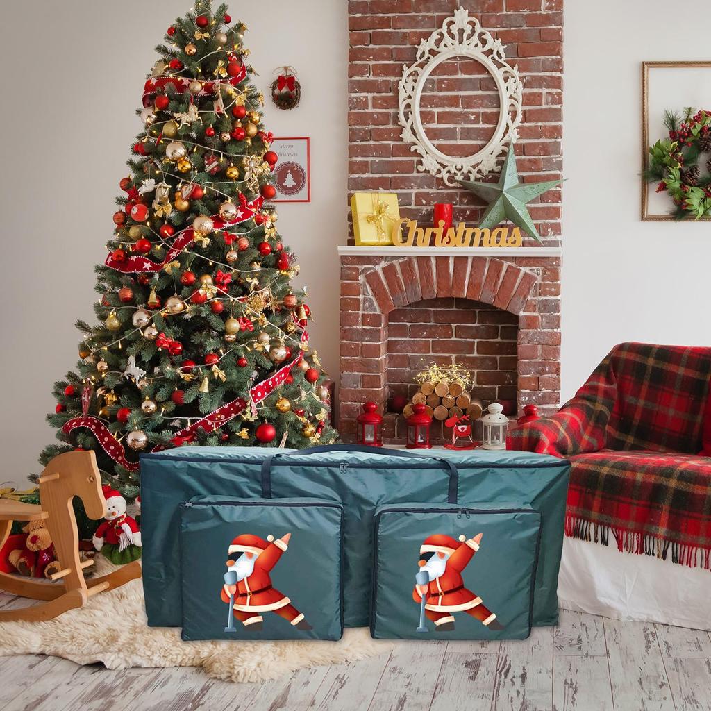 Christmas Tree Storage Bag Wreath Pouch With 2 Front Pockets Holiday Supplies Wreath Storage Organizer For Laundry Garage Living