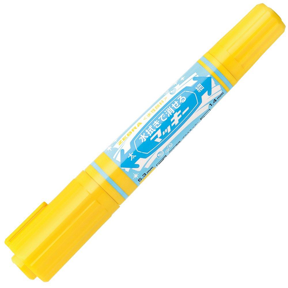 Zebra Maki Yellow Water-Erasable Marker, P-WYT17-Y,