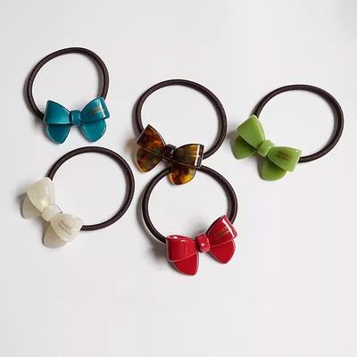 1pc Gold-standard Acetate Bowknot Simple Basic Hairband for Women, Elastic and Durable Hair Tie, Versatile Hair Ring