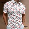 Trendy short-sleeve polo with love & heart prints, casual everyday wear.