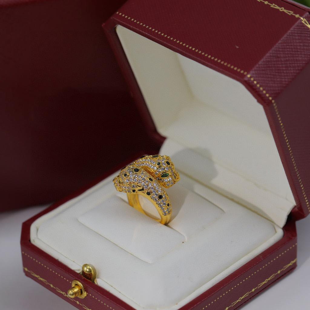 Double Leopard Opening Diamond Ring, Two Tone Anti Allergic Material, Birthday Gift, Free Shipping, Daily Outfit, Sweet and Romantic