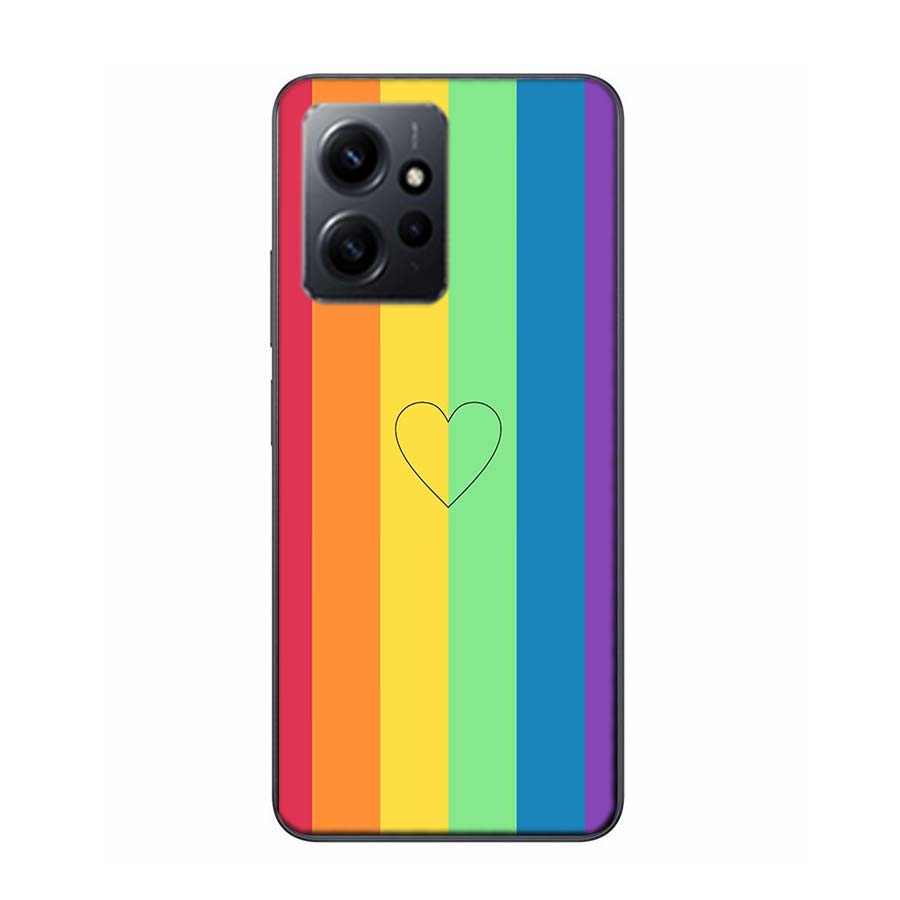 Rainbow Gradient Love Phone Case For Redmi Note 14 15 Pro 5G 13 12 Pro Plus 11 11T 11E 11S 10 Pro 10S 9 9S Cover Cell Clear TPU
