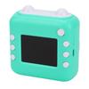 Print Camera Cute Green 24 MP Pixels 1080P Video Thermal Printing Digital Camera Toy with Music