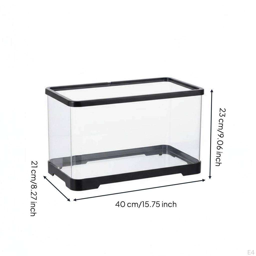 Transparent Reptile Habitat Easy Clean Clear Terrarium Acrylic Tank for Amphibian Keepers,