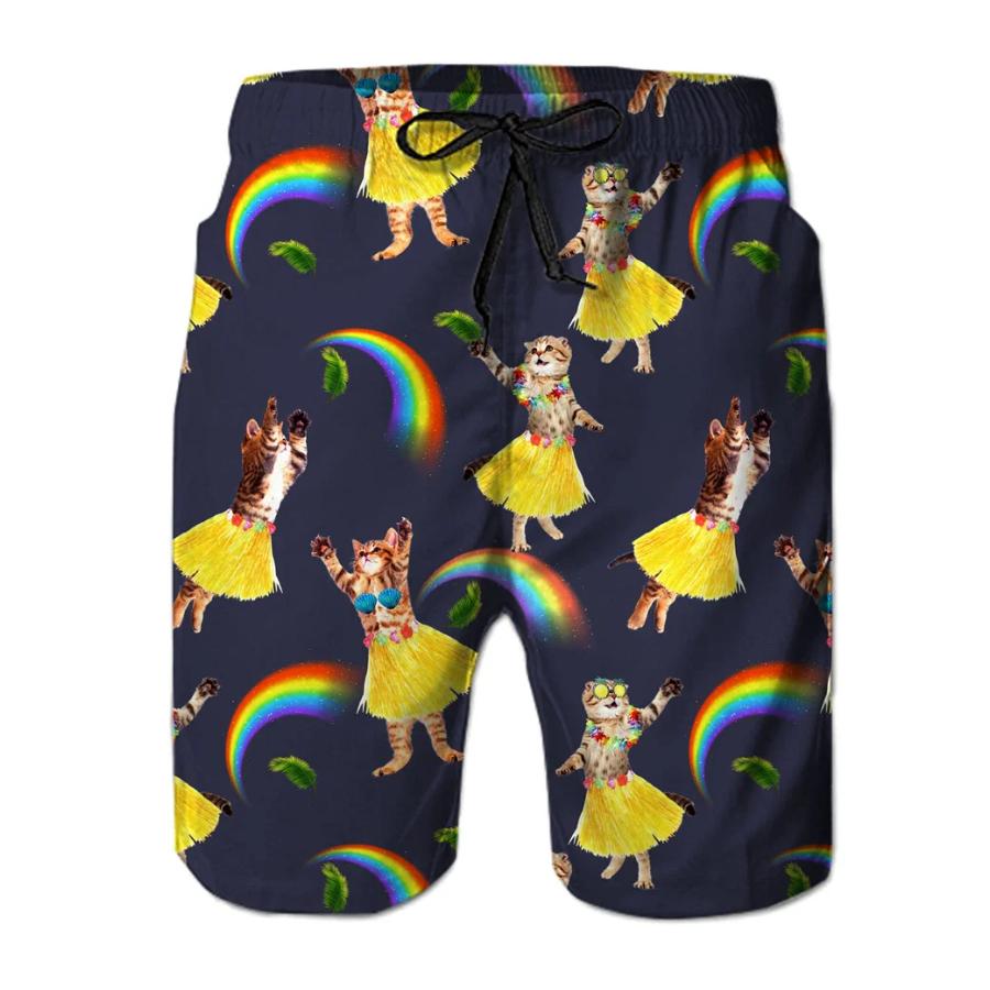 Funny Animal Dinosaur Beach Shorts Pants Men 3D Printing Surfing Board Shorts Summer Hawaii Swimsuit Swim Trunks Cool Ice Shorts