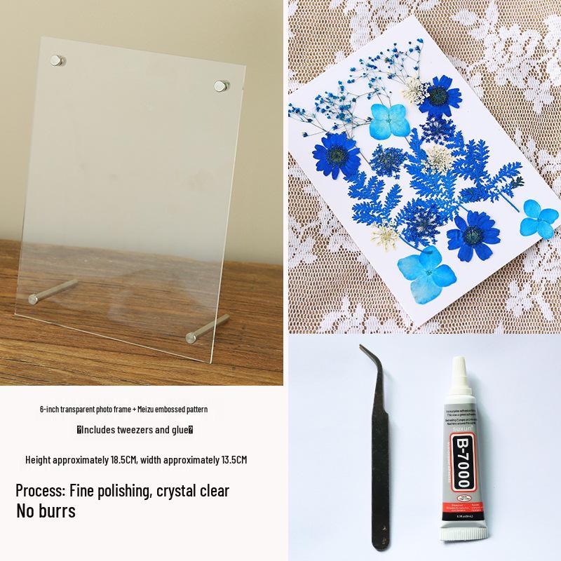 Nordic Simple Acrylic Photo Frame - 6-7 Inch DIY Dried Flower Pressed Specimen