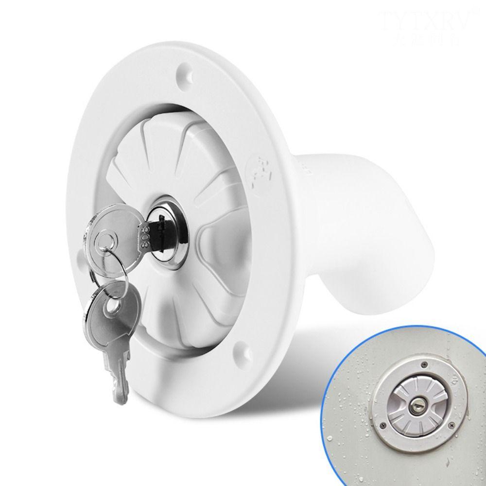 Lockable Gravity Water Inlet White/Black Water Inlet Filler Tough Fill Hatch  Trailer