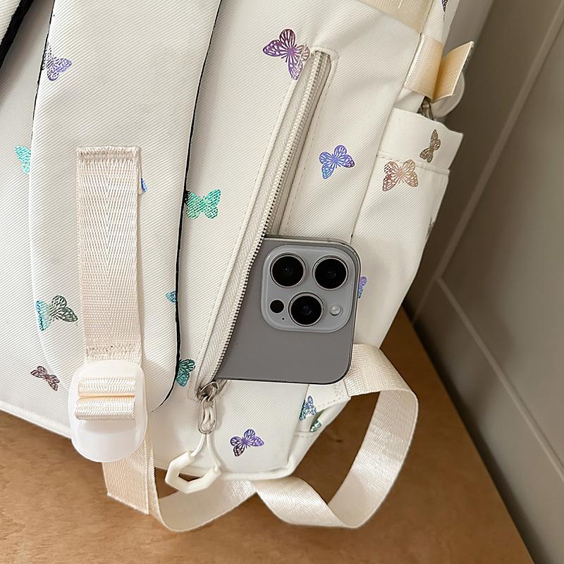 Cartoon Print Student Schoolbag Women's Large Capacity Backpack