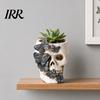 Dark Style Home Decor Gothic Butterfly Skull Pen Holder, Spooky Resin Makeup Brush High-grade Textured Multifunctional Halloween Tea Light Candle