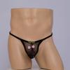 Sissy Lingerie Men'S See-Through Bulge Thong Underwear Sheer Mesh String Tangas T-Back Thong Low Rise Mini G-String Bikini Brief