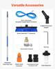 Sada s tyčí na vodu 9m Tyč na čištění solárních panelů s teleskopickou rukojetí