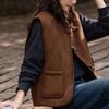 Vest for Women Sleeveless Leather Tops Solid Color Vest Oversize Loose Versatile Casual Sleeveless Coat Vest Top
