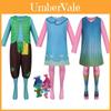 Cute Fantasy Trolls Cosplay Costume Poppy Dress Anime Halloween Stage Outfit