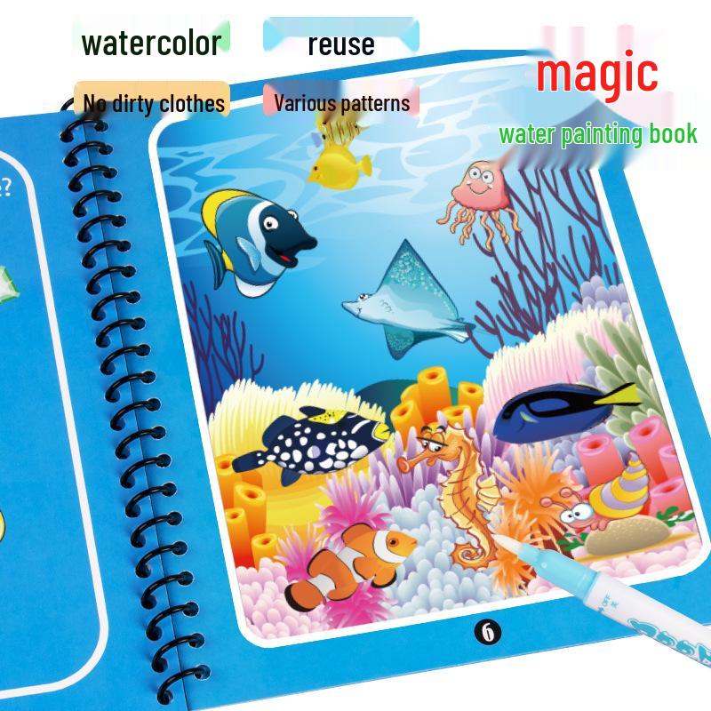 Water Coloring Book Reusable Magic For Early Education Kindergarten