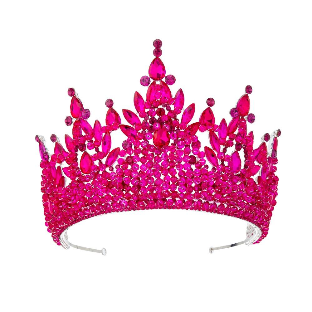 Luxury Oversized Baroque Crown Electroplated Queen