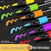 Pack de 80 Rotuladores Acrílicos de Punta Suave Color Verdadero - Caja Negra, No Manchan y Apilables para Arte Estudiantil