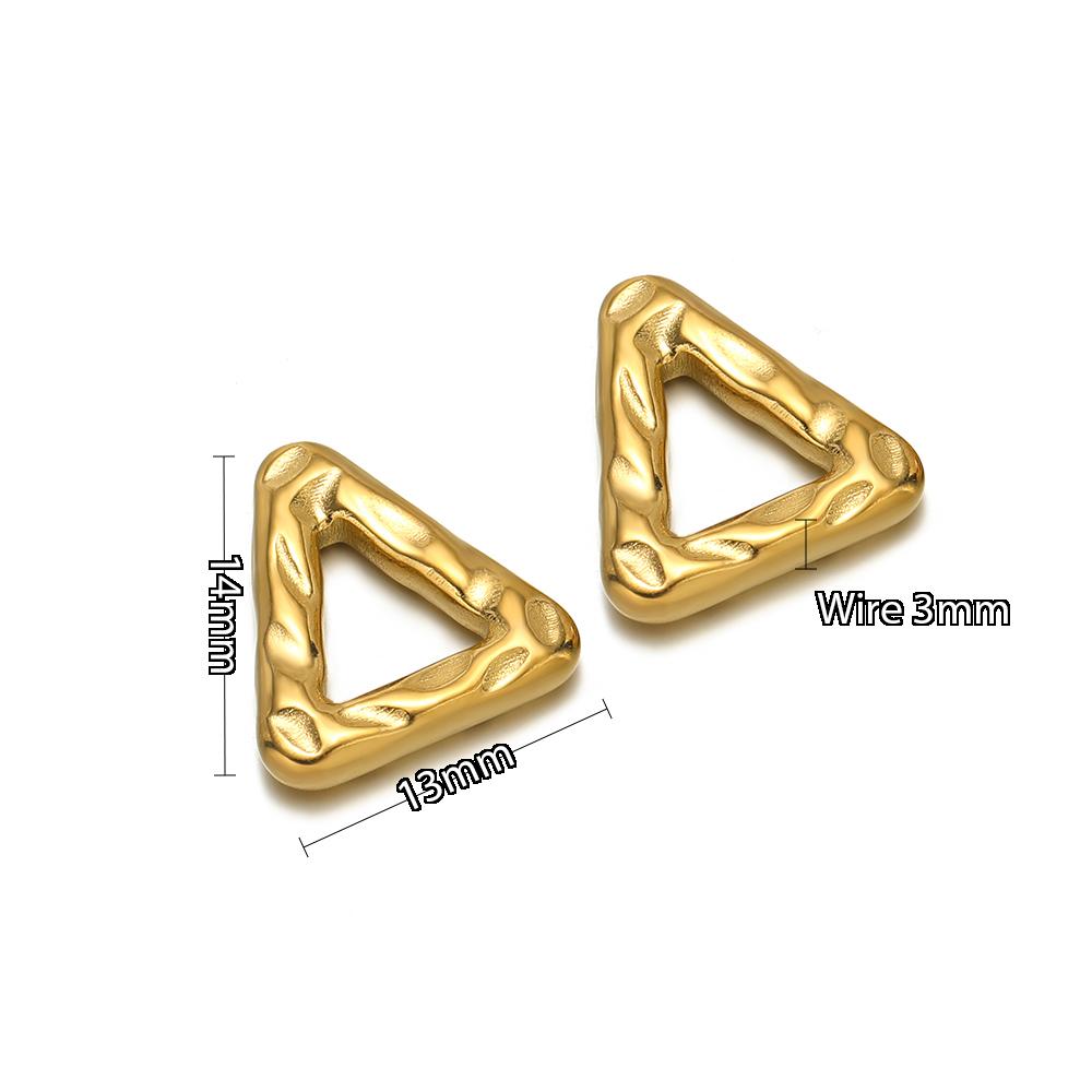 10pcs Stainless Steel Hollow Square Round Triangle Charms Texture Connectors for DIY Jewelry Findings Necklace Earrings Supplies