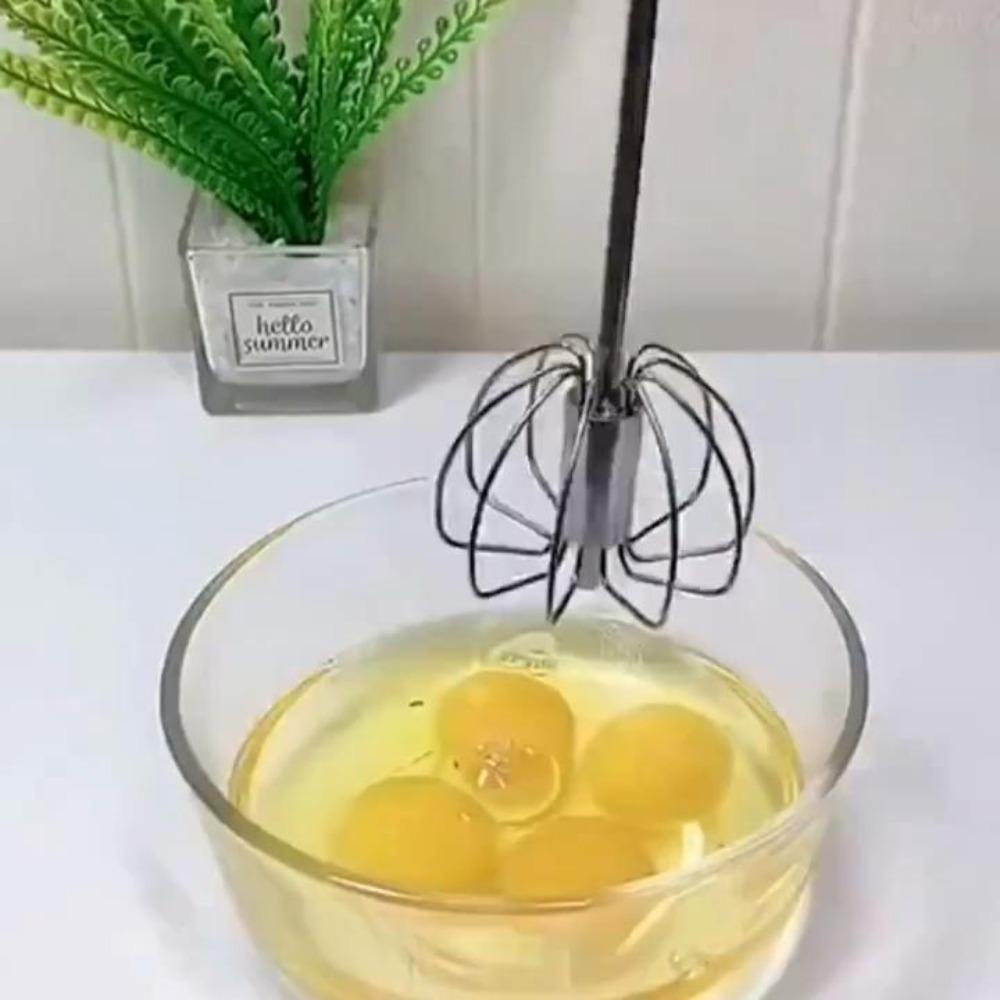 Handdruck Eierschläger Rotierender Halbautomatischer Mixer Kaffee Milch Mischen Eierschläger Ballon Draht Schneebesen Ei Küche Backen Kochwerkzeuge