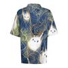 Women's Fashion Casual Lapel Short Sleeve Printed Shirt Women's Button Up Tops