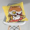 Cute Cartoon Lucky Cat Throw Pillow Case Living Room Sofa Cushion Cover For Home Bedroom Decoration Protector