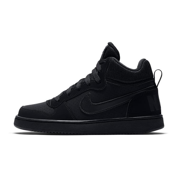 New Nike Court Borough Mid 'Triple Black' GS 839977-001