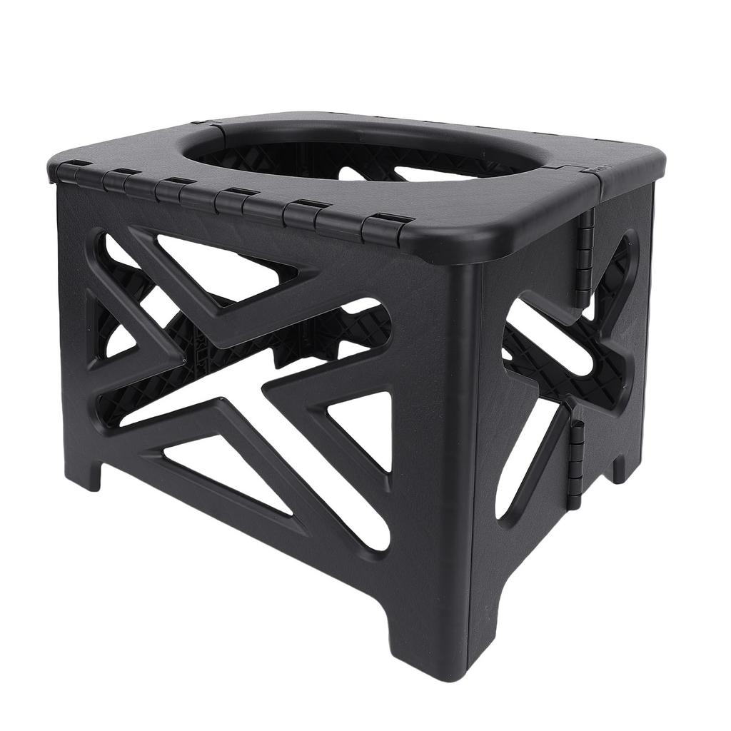 Tragbare Campingtoilette Faltbare Reisetoilette mit Deckel 100 kg Tragfähigkeit für Outdoor-Wandern Bootfahren