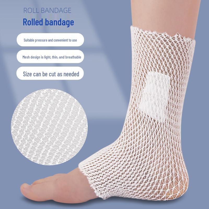 Elastic Mesh Bandage Roll for Multi-Purpose Body Support and Fixation