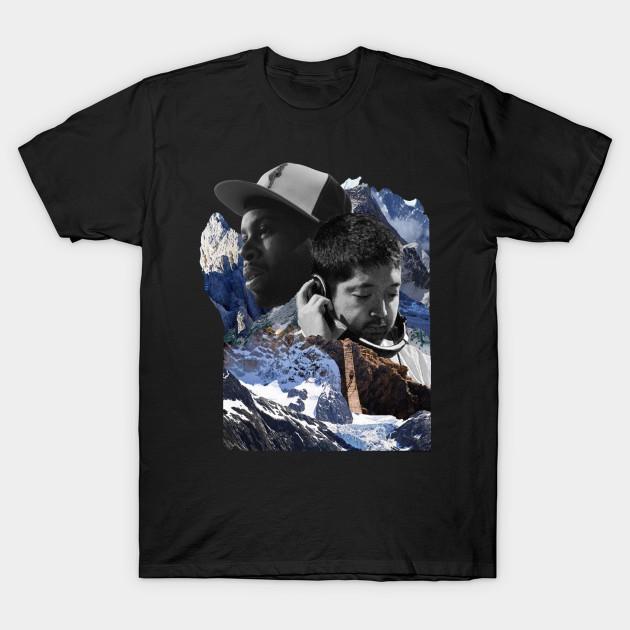 

Men Black Print T-shirt Dilla X Nujabes No-Cut Transfer Paper Print Cotton Tshirt L
