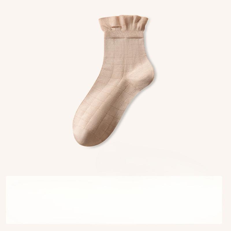 Autumn and Winter Thickened Socks, Women's Mulberry Silk Mid-calf Socks, Loose Boneless Socks for Postpartum Women