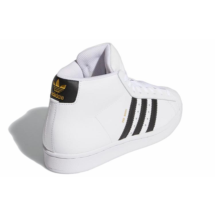 adidas Originals Pro Model J Antiscivolo Mid top Scarpe da Skateboard per Bambini Bianco Nero Adolescenti FV5724