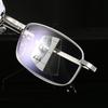 Portable Folding Alloy Frame Progressive Multifocus Reading Glasses ADD 75 To 400 with Case for Men Women