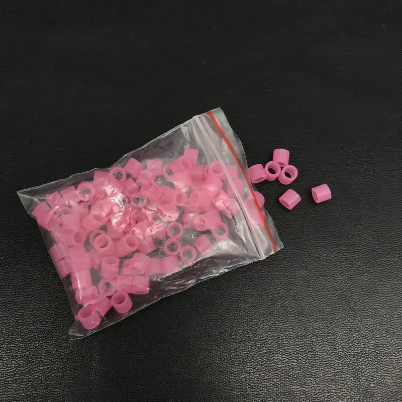 100 peças/pacote Anéis de Código Odontológico Reconhecimento de Cor Padrão Anéis Coloridos Silicone Macio Ajuste em Todos os Instrumentos de Mão Materiais Odontológicos