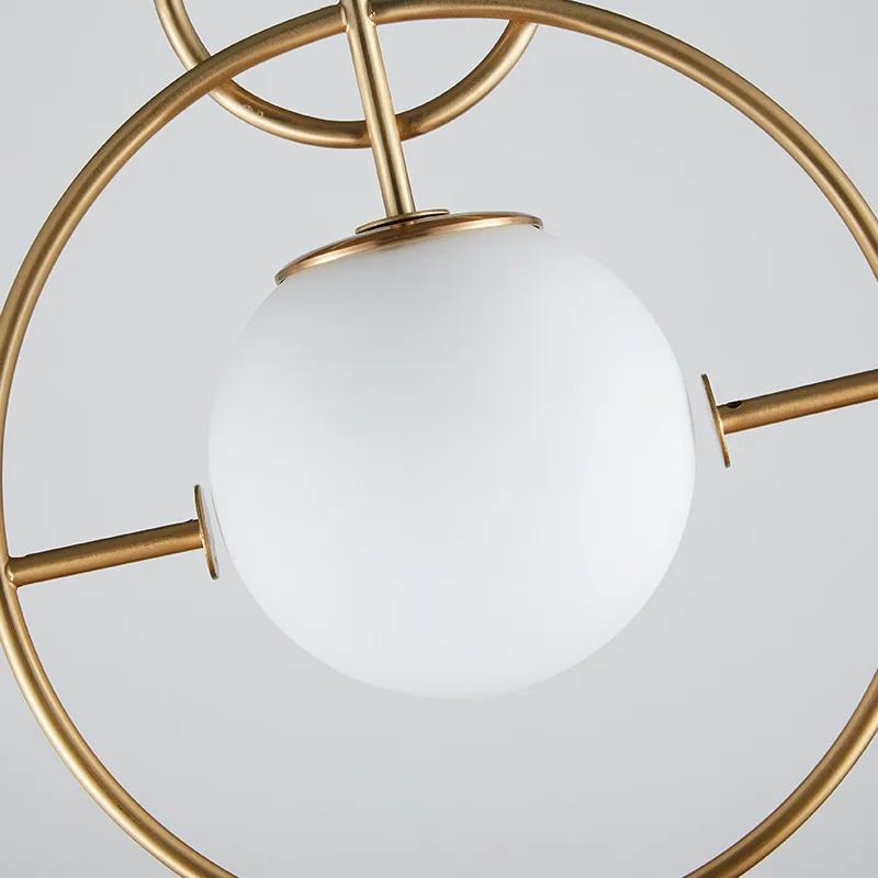 Modern Bar E27 Led Pendant Lights Cafe Gold Metal Glass Globe Led Hanging Lamp Bedside Hanging Light Droplight Fixtures Lamp
