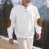 Autumn and Winter Men's New Square Grid Men's Stand Up Collar Single Breasted Casual Long Sleeved Sweatshirt