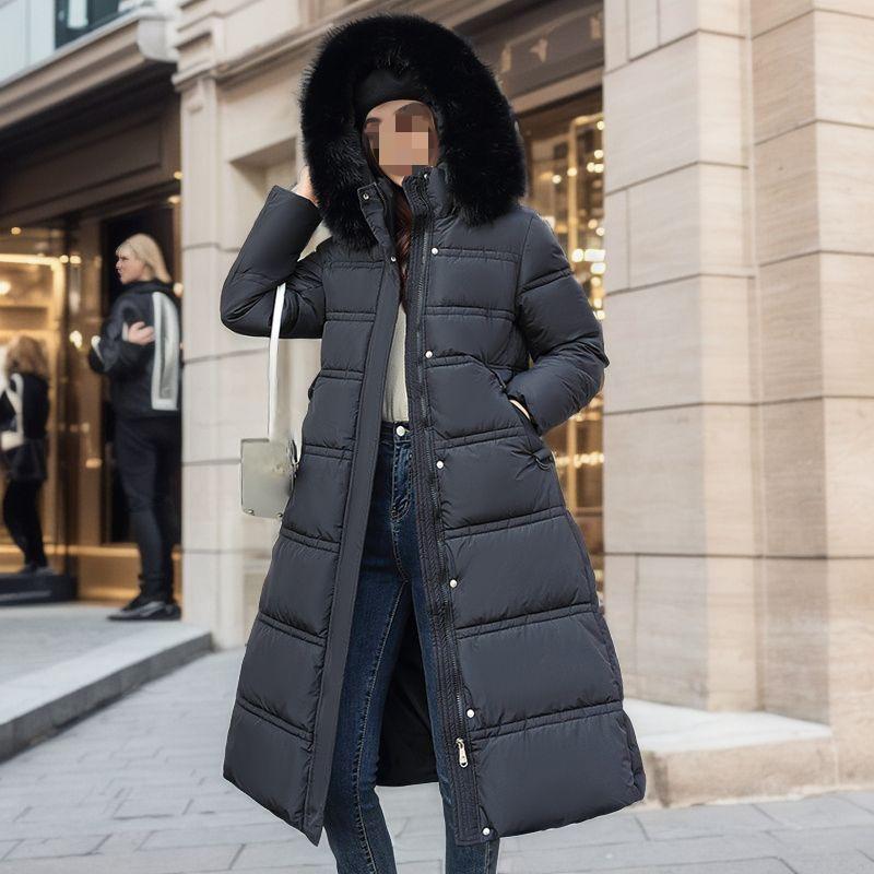 Women's Winter Long Coat Slim Fit Belt Jacket Fashionable Women's Winter Coat Winter Jacket Clothes Snow Wear Hooded Coat
