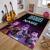 Custom KPop Demon Hunters Mat Personalized Name, Polyester Washable Indoor Entryway Rug, Gift for Christmas, Easter, Thanksgiving Day