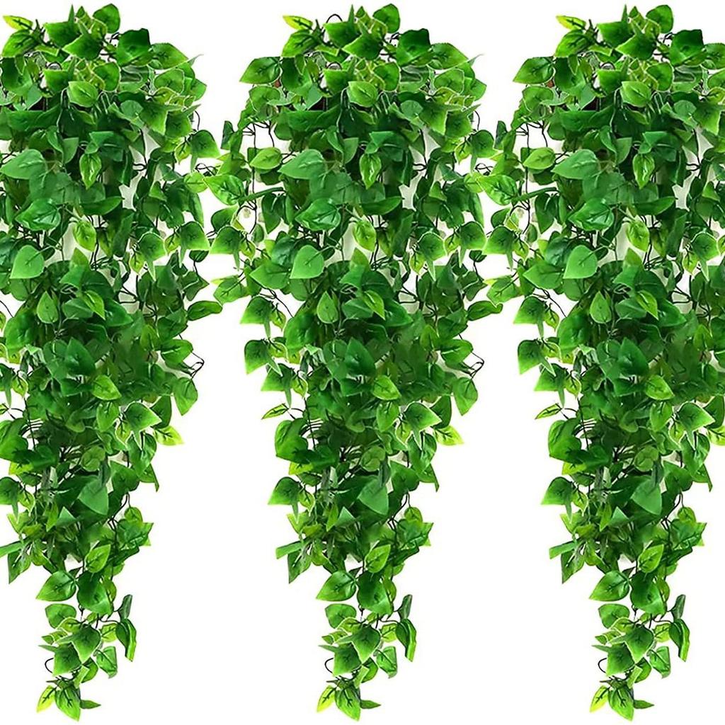 Artificial Pothos Wall Hanging Green Plant Vine for Indoor Decoration