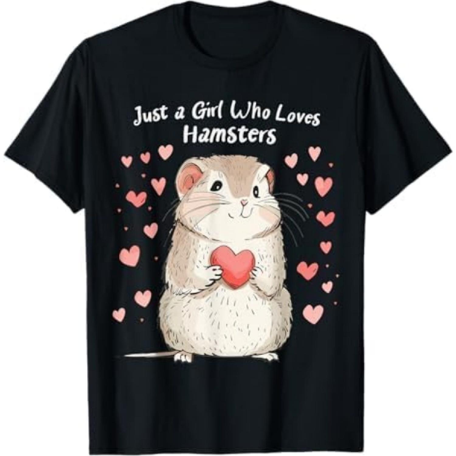 Милый Подарок для Любителей Хомяков Эта Девушка Любит Своего Хомяка Футболка VCB Мужская Женская Майка Свитшот Худи Черный S