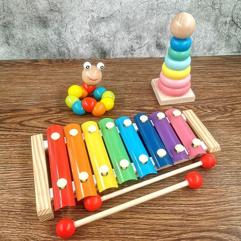 Intellectual Baby and Child Toys1-2-3One-Year-Old Boy and Girl One-Year-Old Baby Eight Tone Percussion Piano Music Enlightening Early