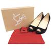 Excellent Christian Louboutin Open-toe pumps black Suede leather Women 37.5 Used