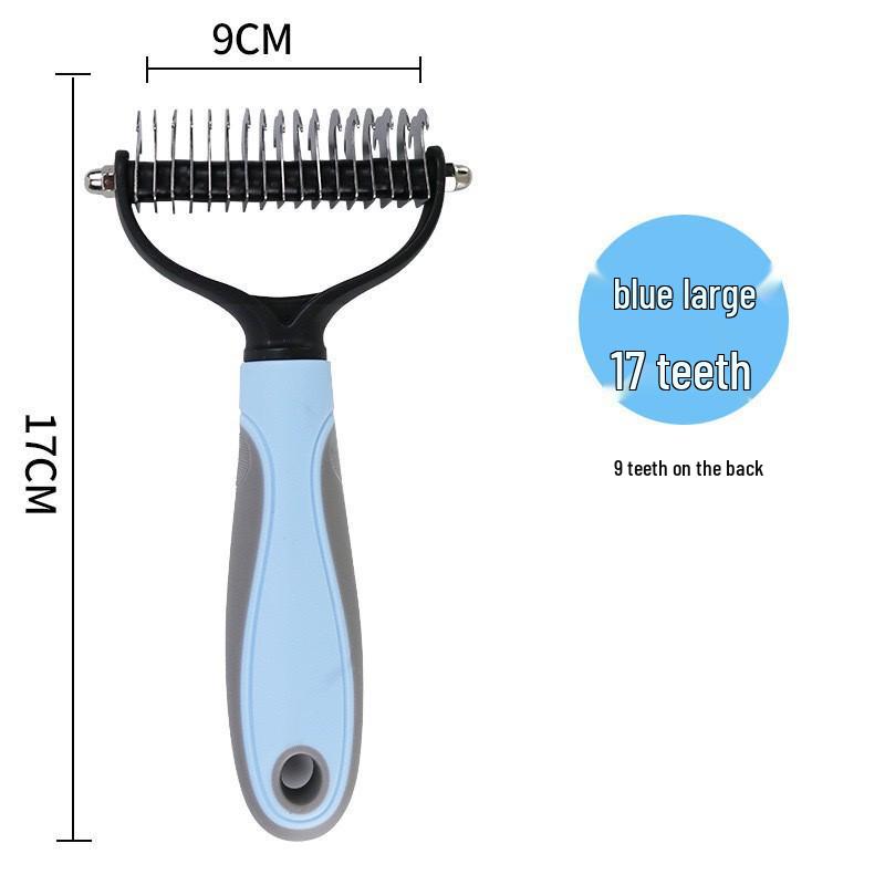 Cross-Border Fine-Tooth Flea Comb for Cats & Dogs - Plastic & Steel Needle Design for Easy Hair & Flea Removal