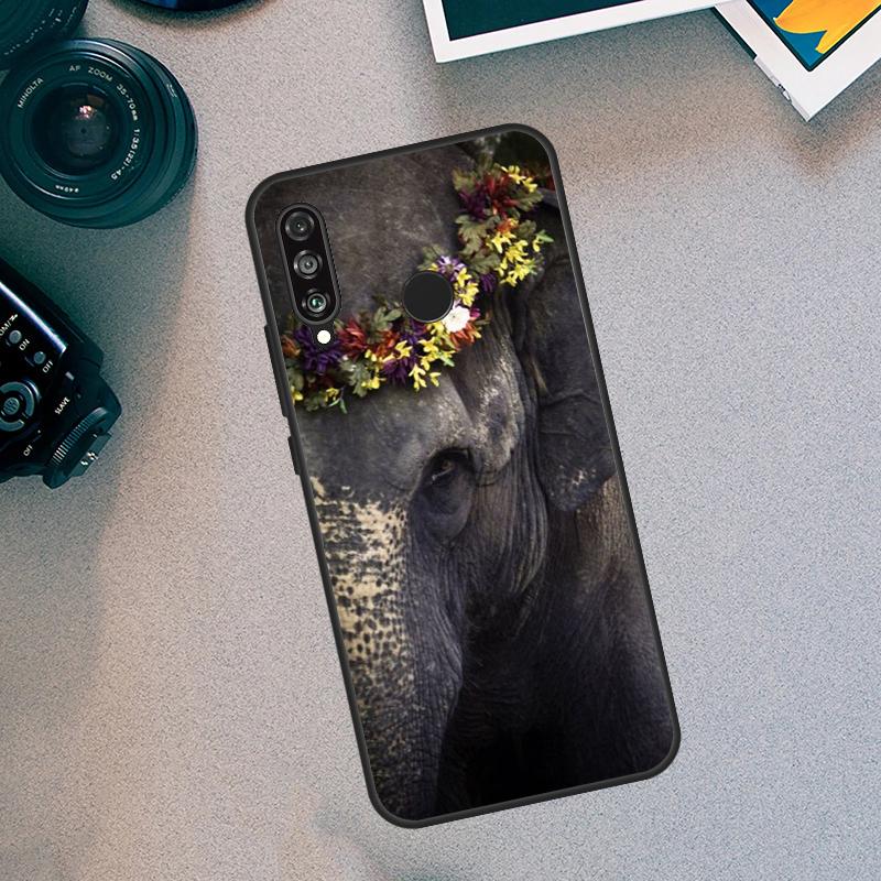 African Elephant Silhouette For Huawei Nova 7i 8i 11i 12i  9 10 SE 11 Pro Y60 Y70 Y90 Y61 Y91 Y72 Y73 P40 P30 Lite Case