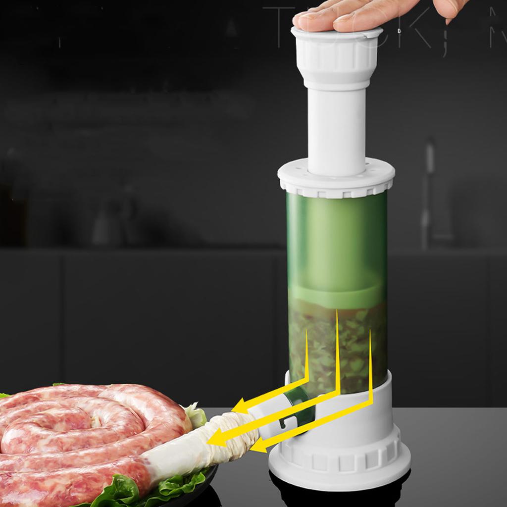 Homemade Sausage Stuffer with 4 Stuffing Tubes Effort Saving Easy Cleaning Sausage Meat Filling Machine for Household Kitchen