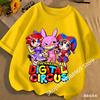 2026 Cute Pomni T-Shirts Children The Amazing Digital Circus Short Sleeve Casual Fashion Printed Boys Girls Tops Spring Summer