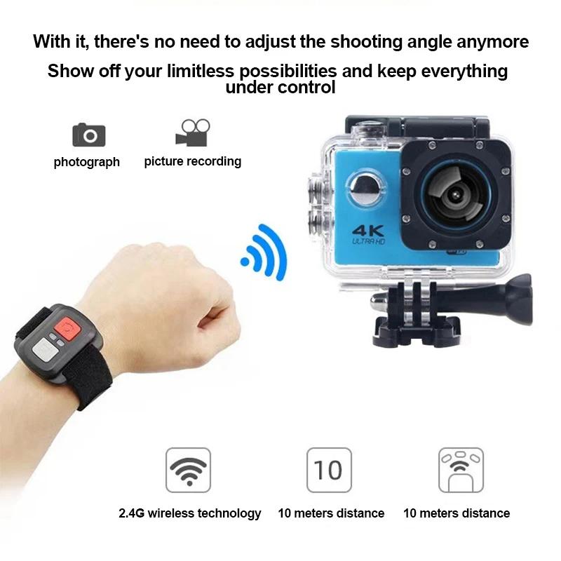 Ultra HD 4K Action Camera 30fps/170D Underwater Waterproof Helmet Video Recording Cameras Remote WiFi Outdoors Mini Sport Camera
