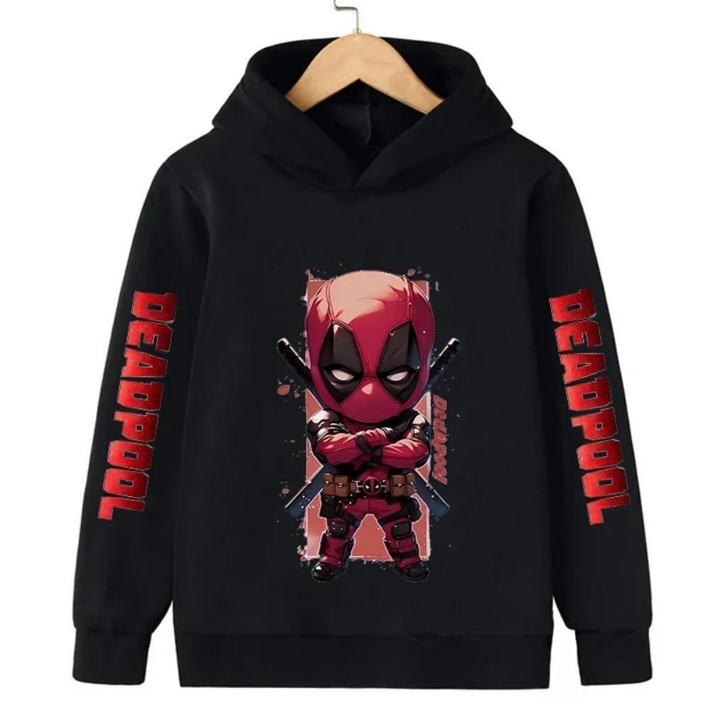 Deadpool Grafické dětské mikiny Móda pro kluky Mikiny s kapucí Podzimní oblečení Kreslené filmy Neformální oblečení Dívčí topy Mikiny